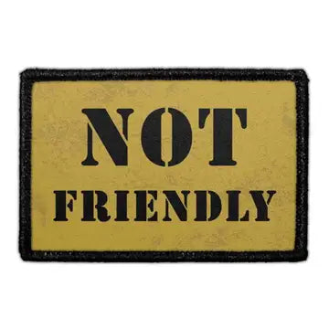 Not Friendly 3" x 2" Removable Velcro Patch