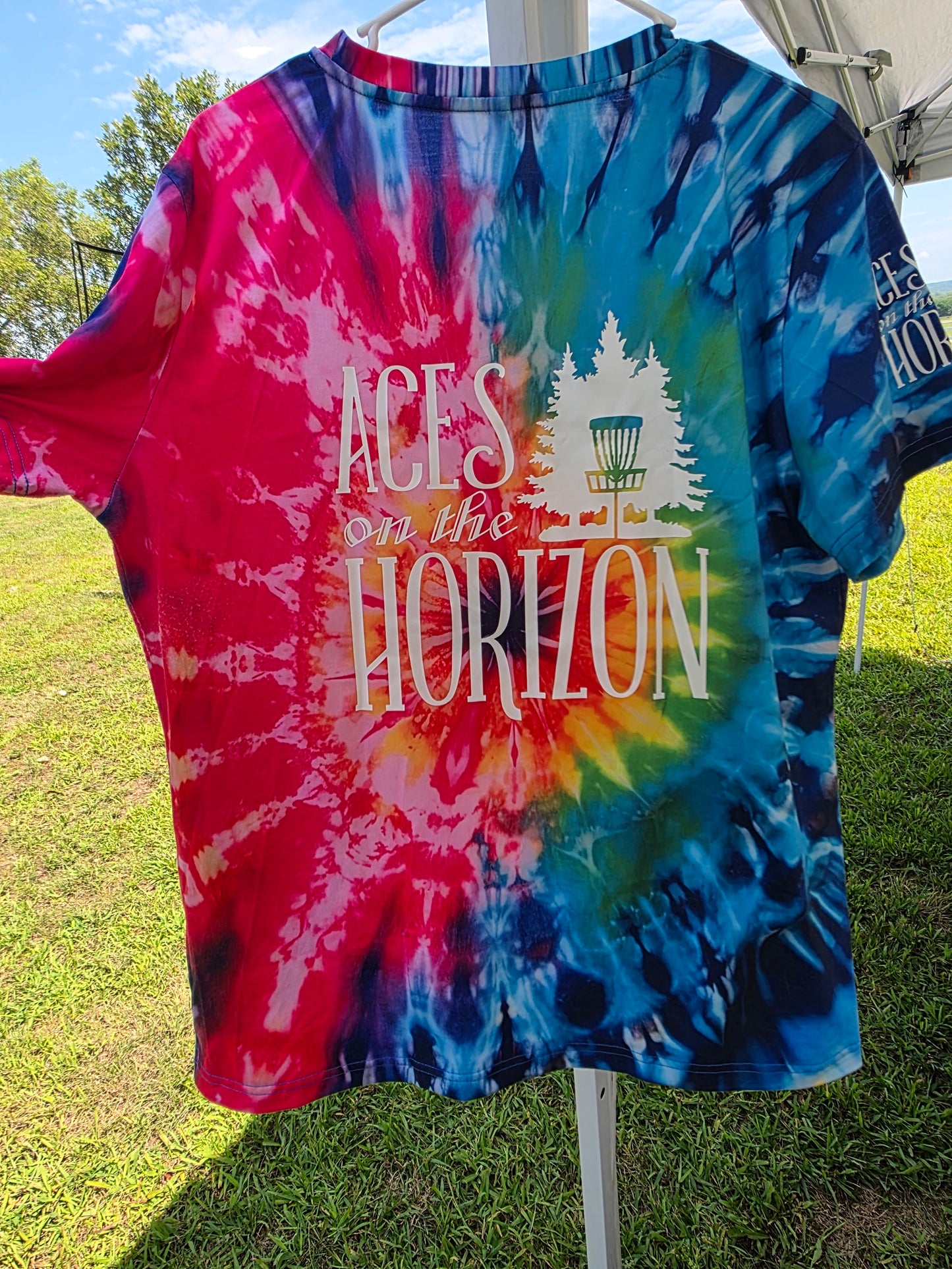 1/2 & 1/2 Tie-Dye DriFit Aces on the Horizon Shirt