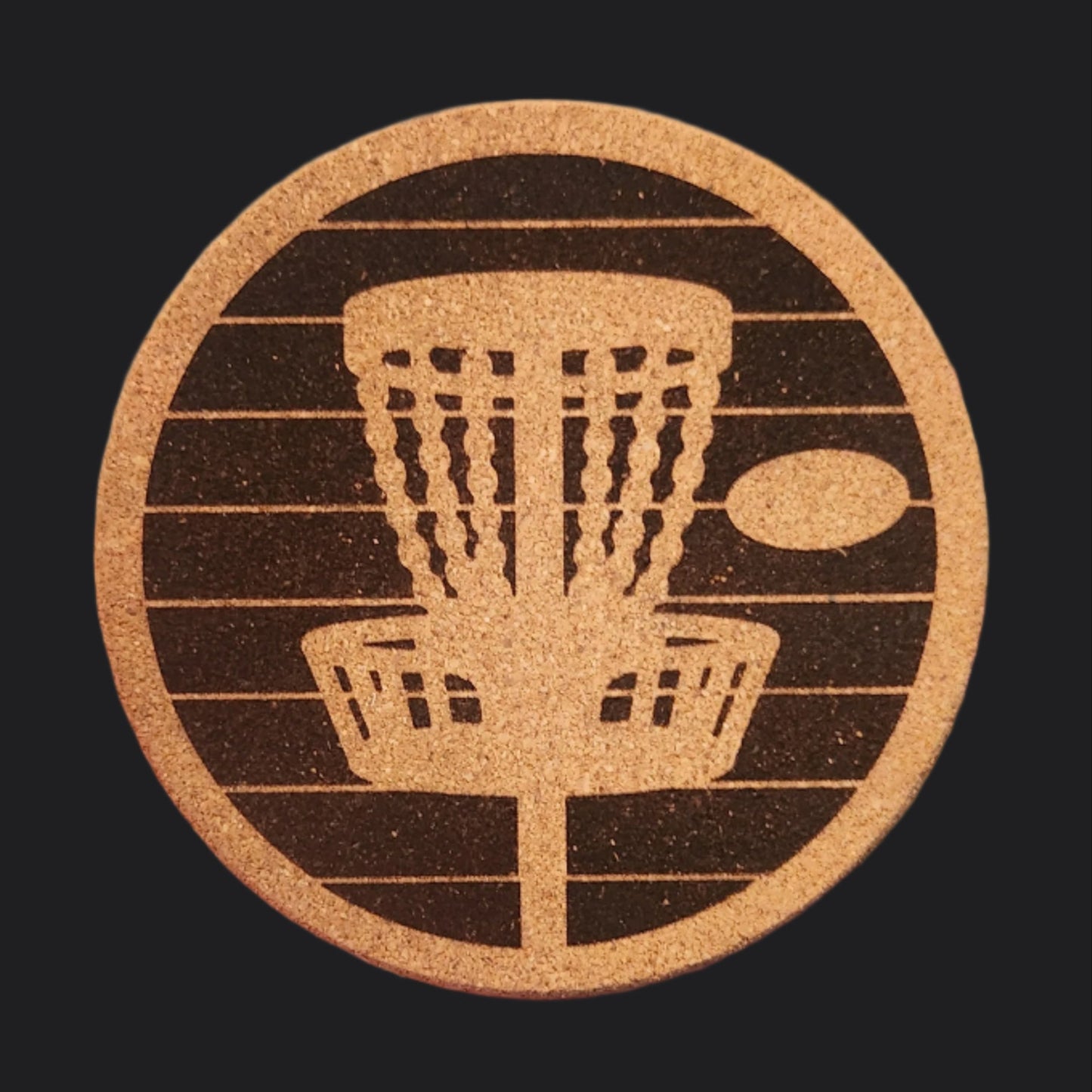 Disc golf basket coaster