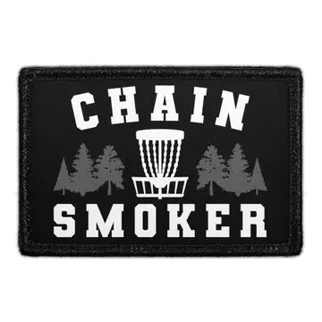Chain Smoker 3" x 2" Removable Velcro Patch