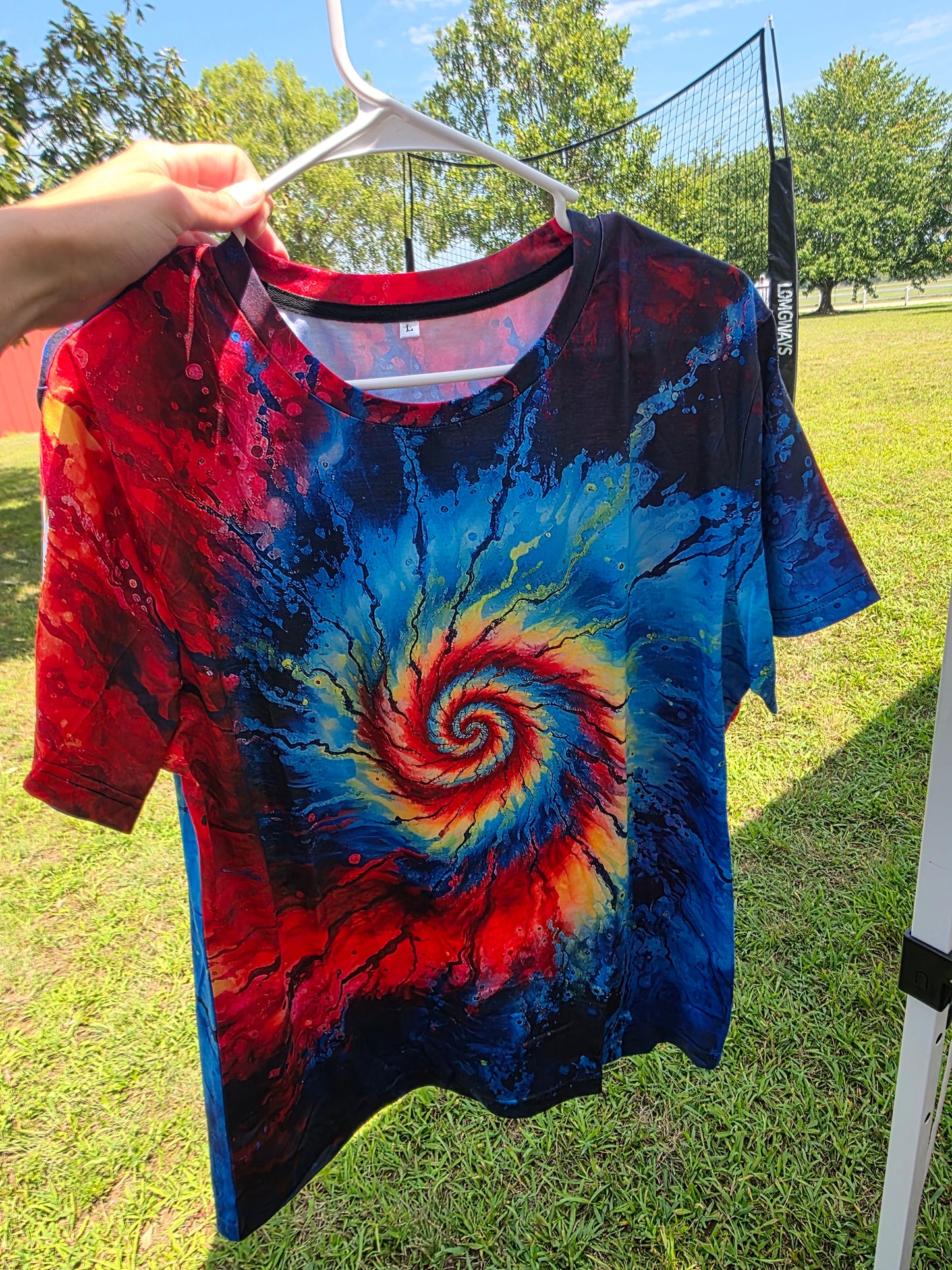 Dark Spiral Tie-Dye DriFit Aces on the Horizon Shirt