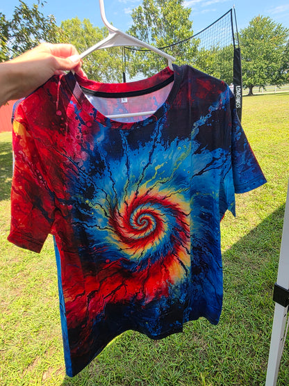 Dark Spiral Tie-Dye DriFit Aces on the Horizon Shirt