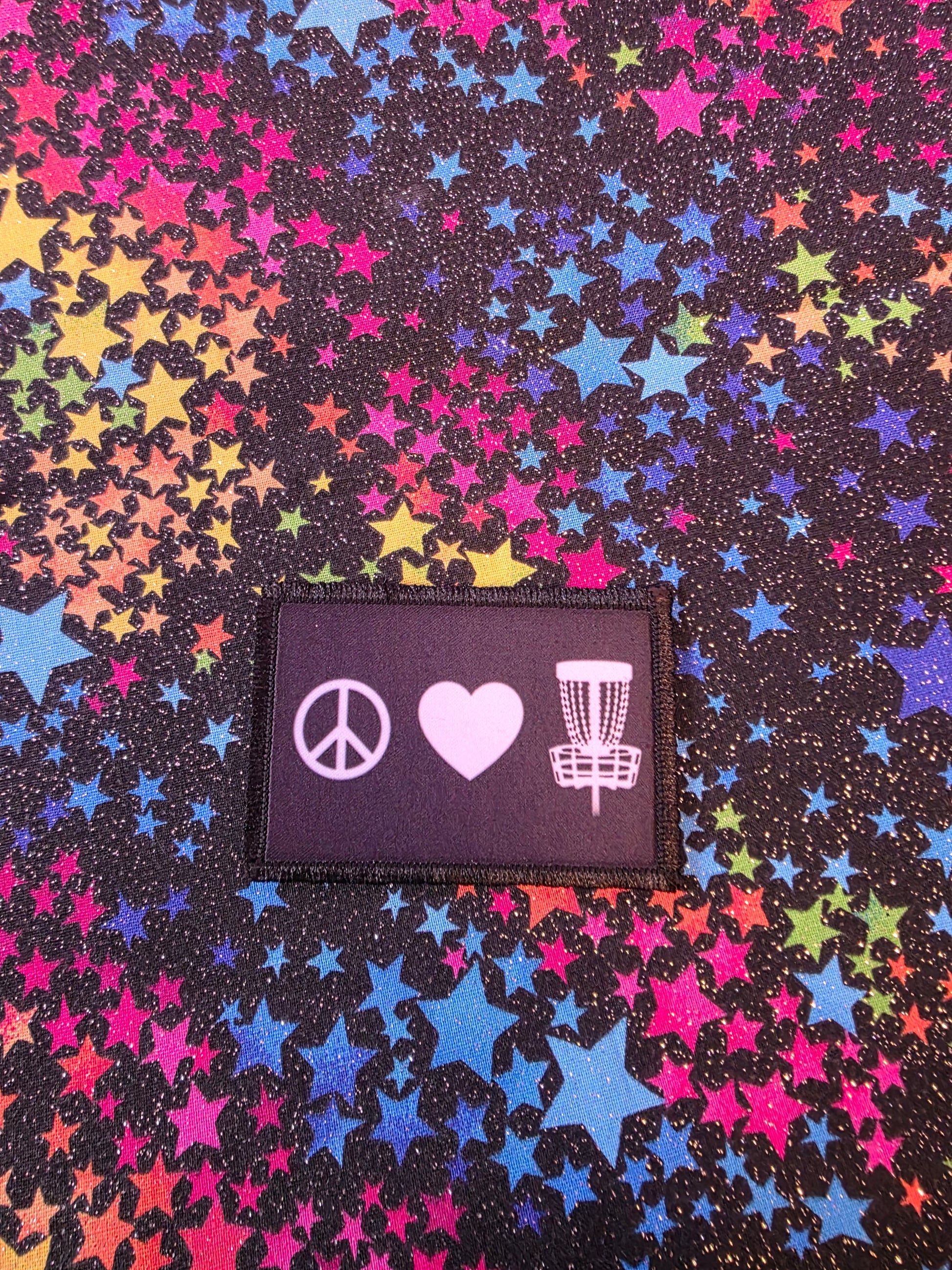 peace love and disc golf patch